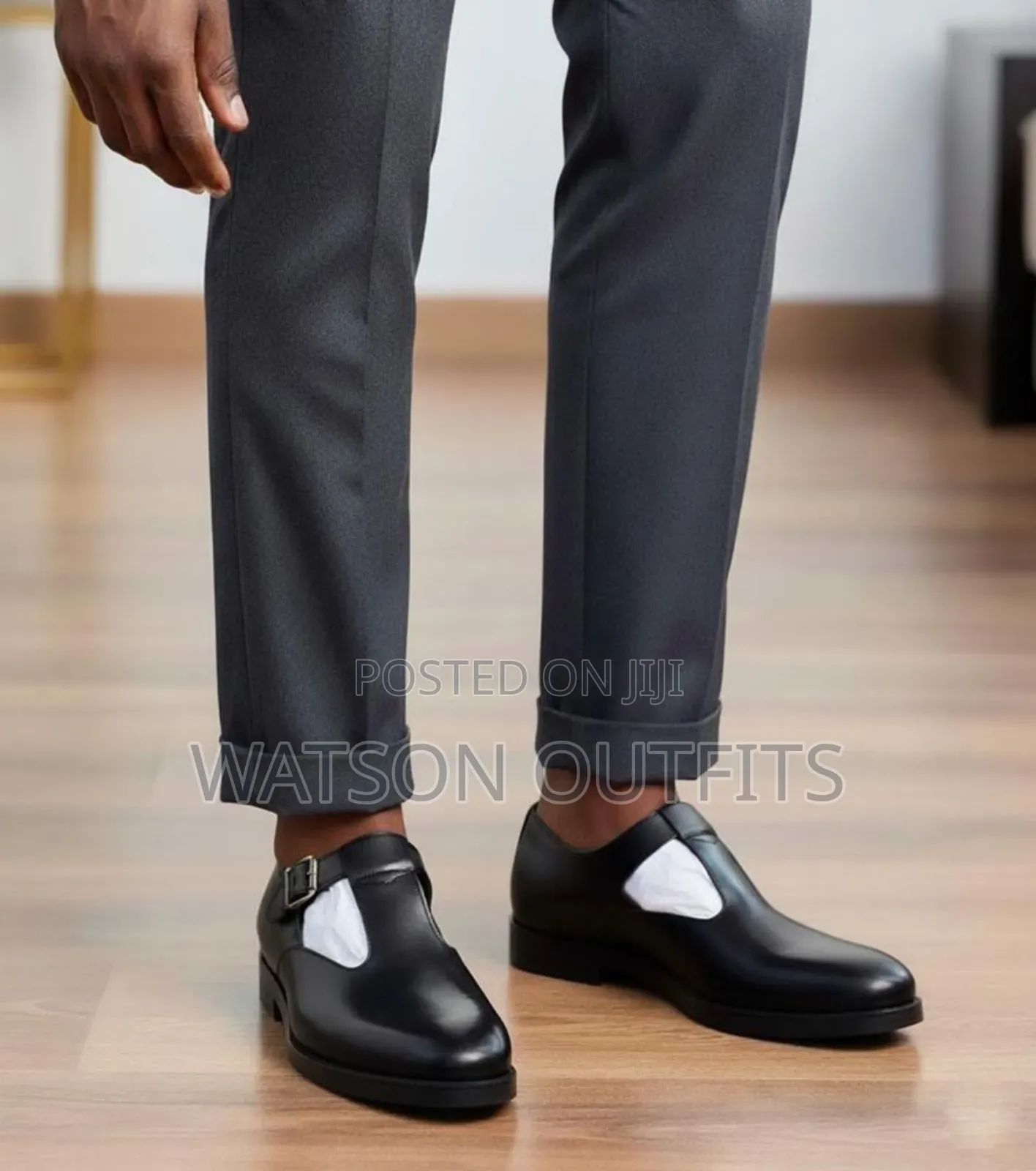 Viatu Vya Kiume Vya Ngozi Vilivyowazi Juu or Top Open Leather Shoes