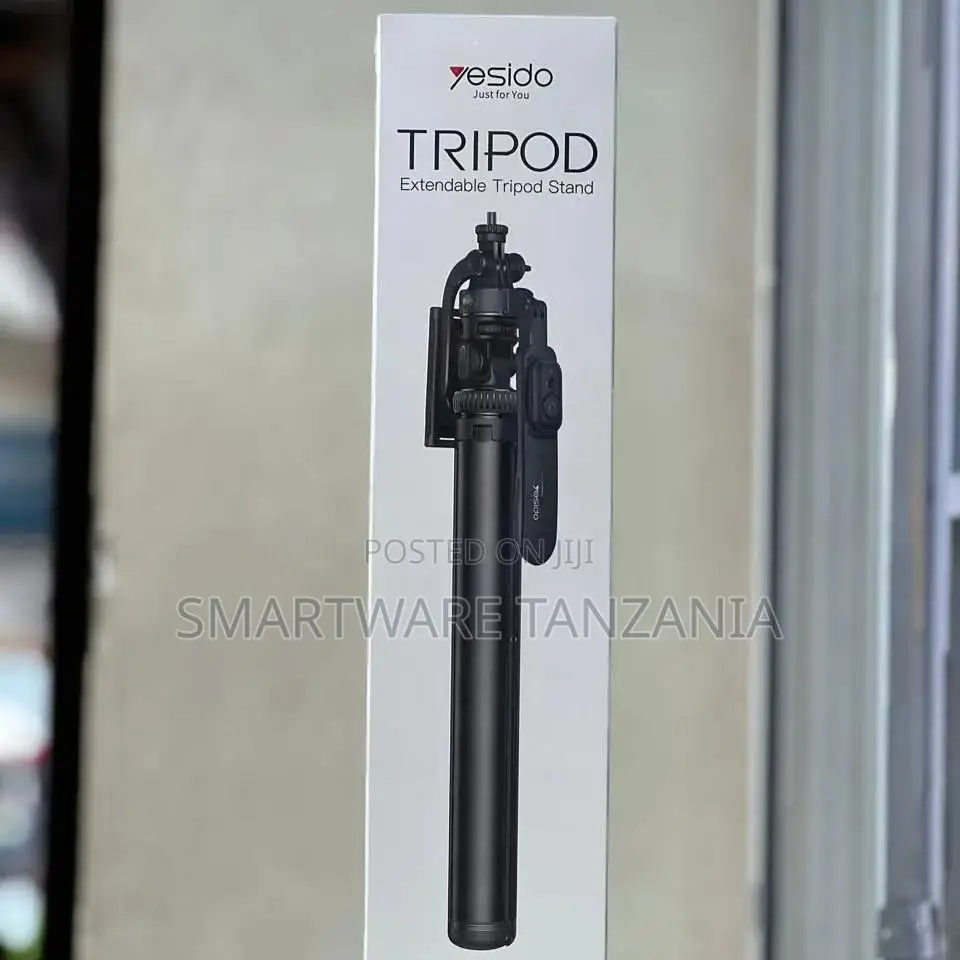Yesido Extendable Tripod Stand Selfie Stick Bluetooth Remote Black
