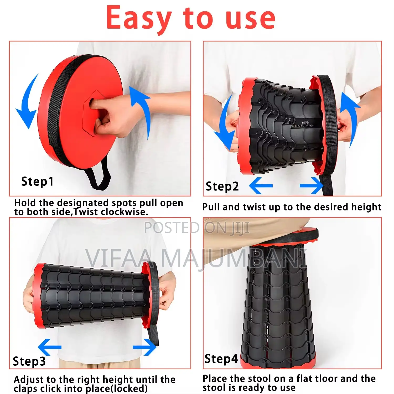 Telescopic Folding Stools for Adults
