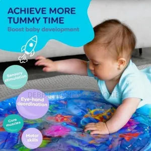 Inflatable Baby Tummy Time Water Play Mat.