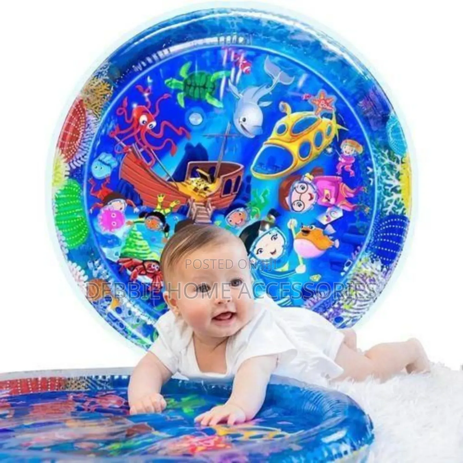 Inflatable Baby Tummy Time Water Play Mat.