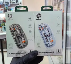 Green Lion Transparent Mouse 2 Wireless Rechargeable 10m 1600 Dpi