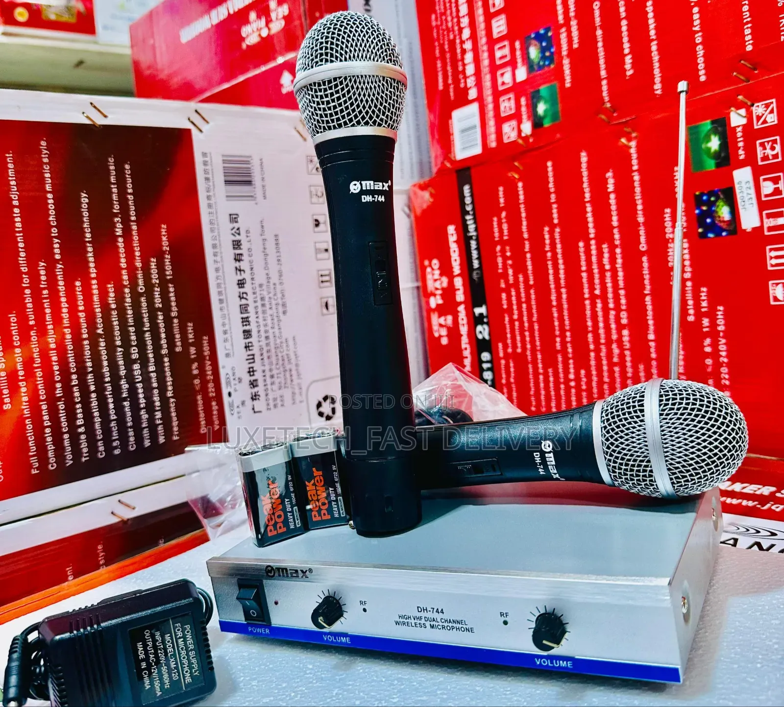 Max Dh-744 VHF Professional Wireless Dual Microphones