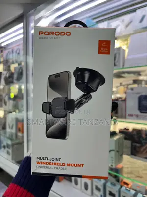 Porodo Multi-Joint Windshield Mount Universal Cradle - Strong
