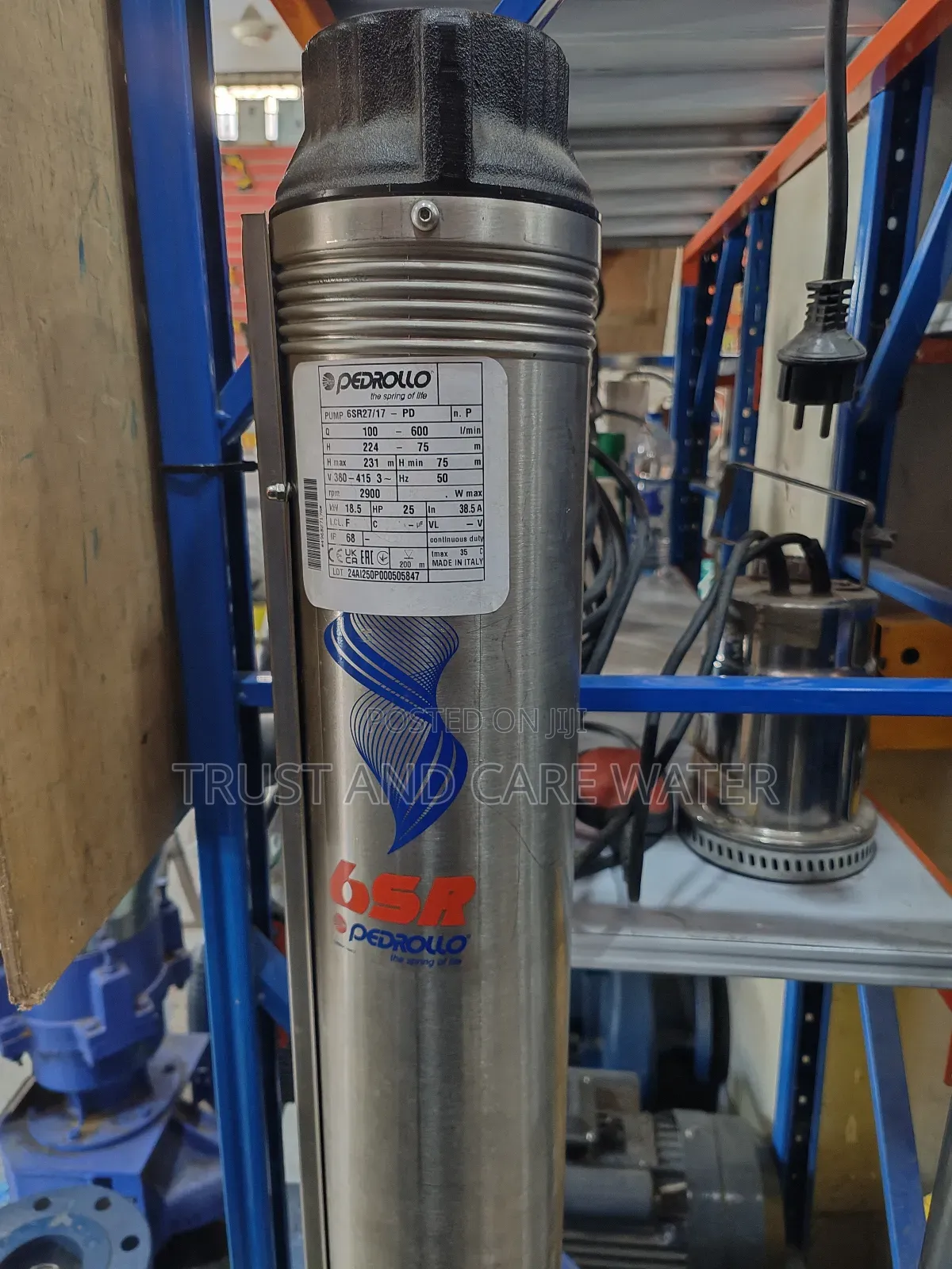 Pedrollo Submersible Pump 25hp 6sr27/17