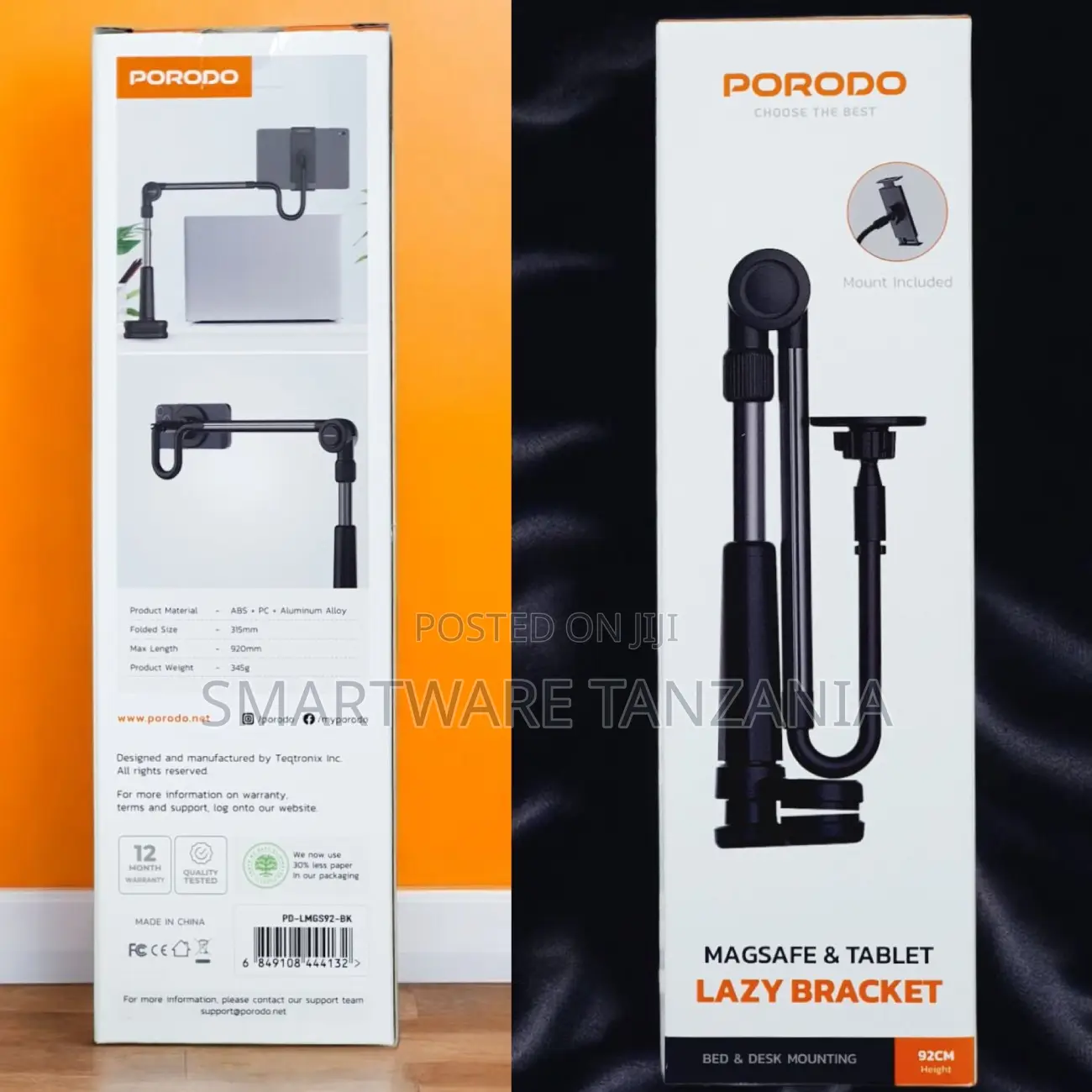 Porodo Magsafe Tablet Lazy Bracket - 92cm Bed Desk Mount