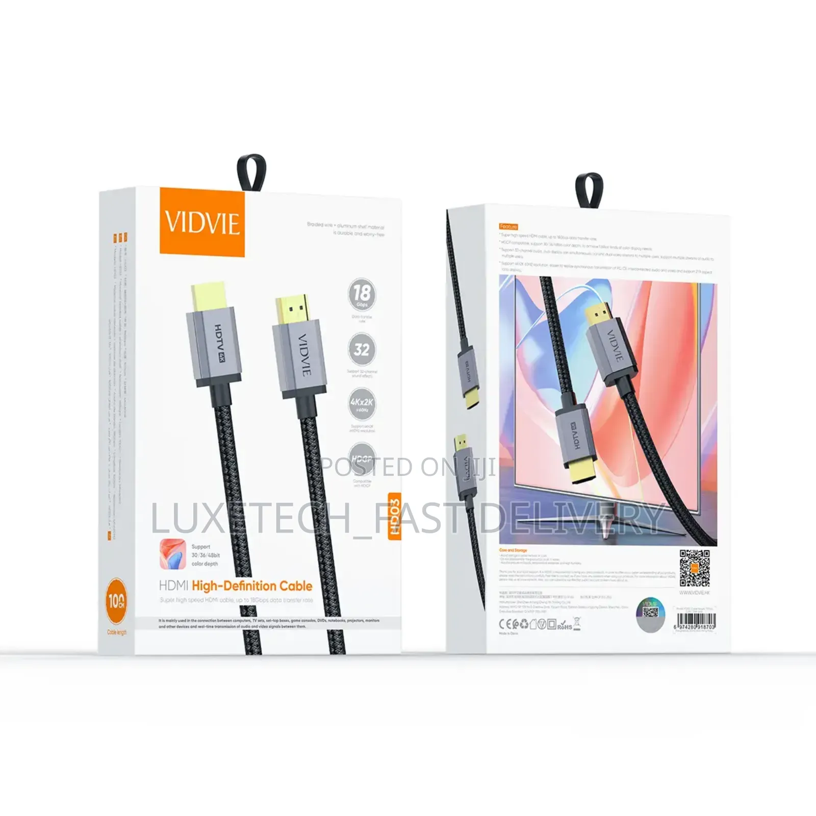 Vidvie High-Speed Hdmi Cable 1-Meter