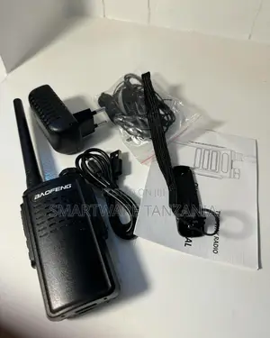 Baofeng Walkie-Talkie With Earpiece, Charger, and Belt Clip Kit