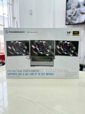 Powerology 14 Inch Dual Screen Monitor 1080p for Laptop Extension