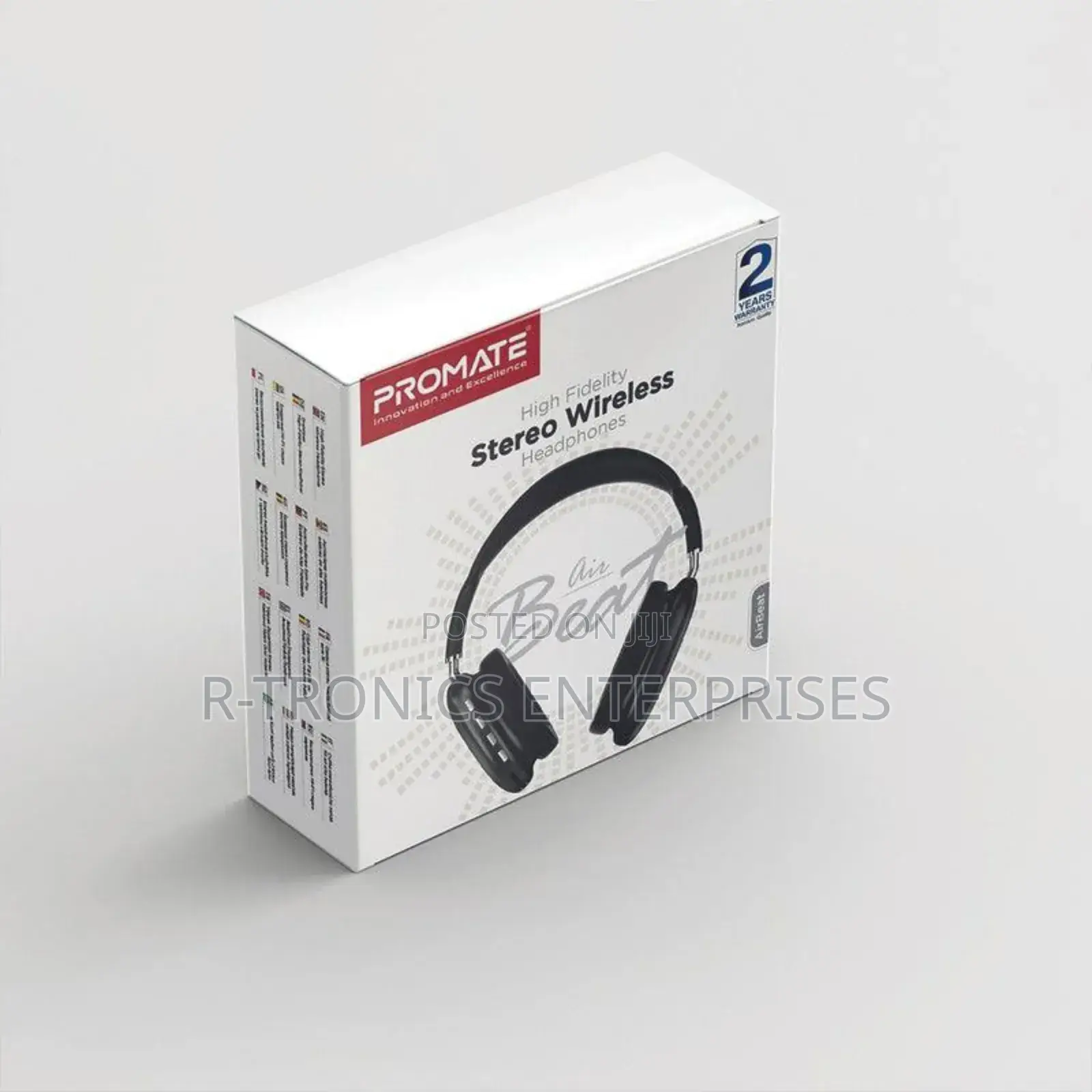Promate Airbeat Over-Ear Adjustable Bluetooth Headset With Microphone