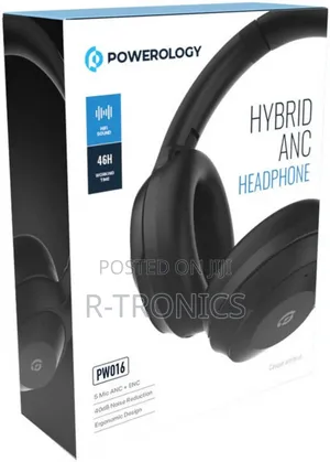 Powerology Wireless Headphones With Hybrid Active Noise Cancellation