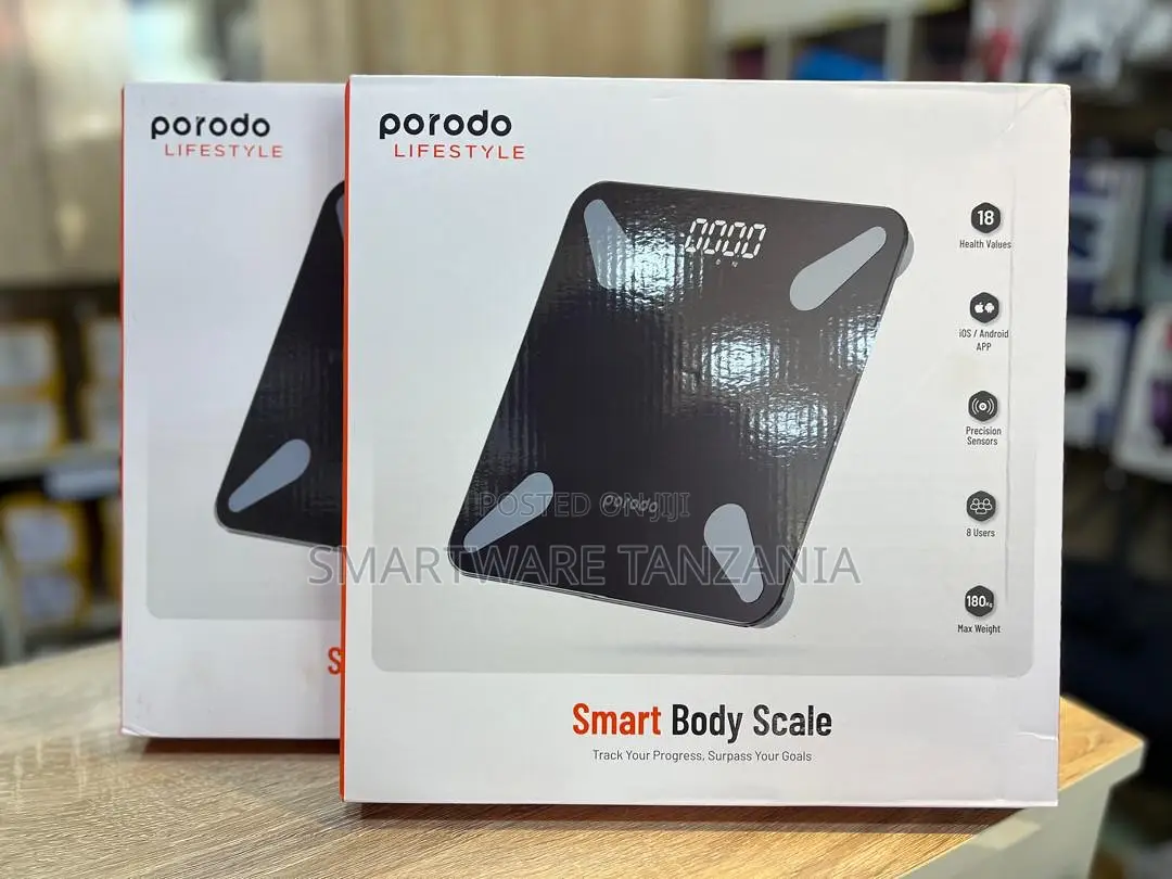 Porodo Smart Body Scale - 18 Health Metrics, 180kg Capacity