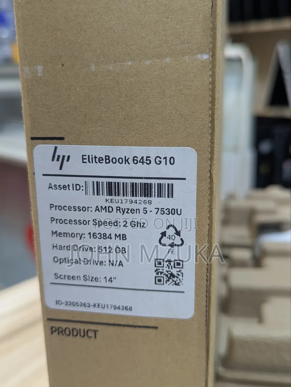 New Laptop HP EliteBook 645 G9 16GB AMD Ryzen 5 SSD 512GB