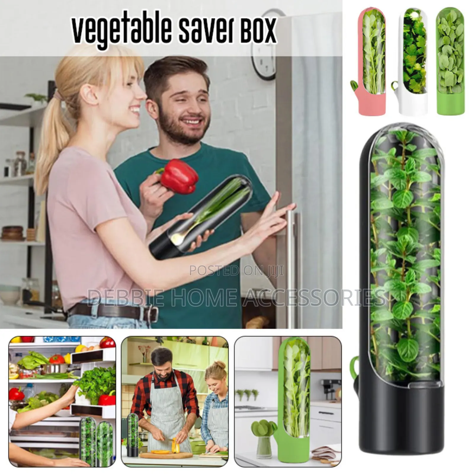 Fresh Herb Keeper Container With Ventilation System-7-Day Storage Life