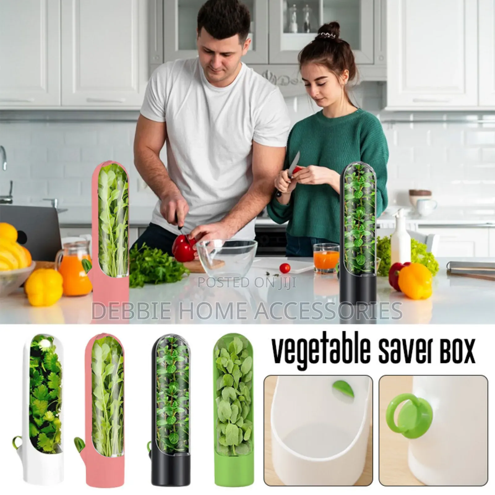 Fresh Herb Keeper Container With Ventilation System-7-Day Storage Life