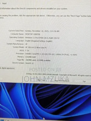 Desktop Computer HP 200 G4 22 All-in-One 8GB Intel Core I3 HDD 1T