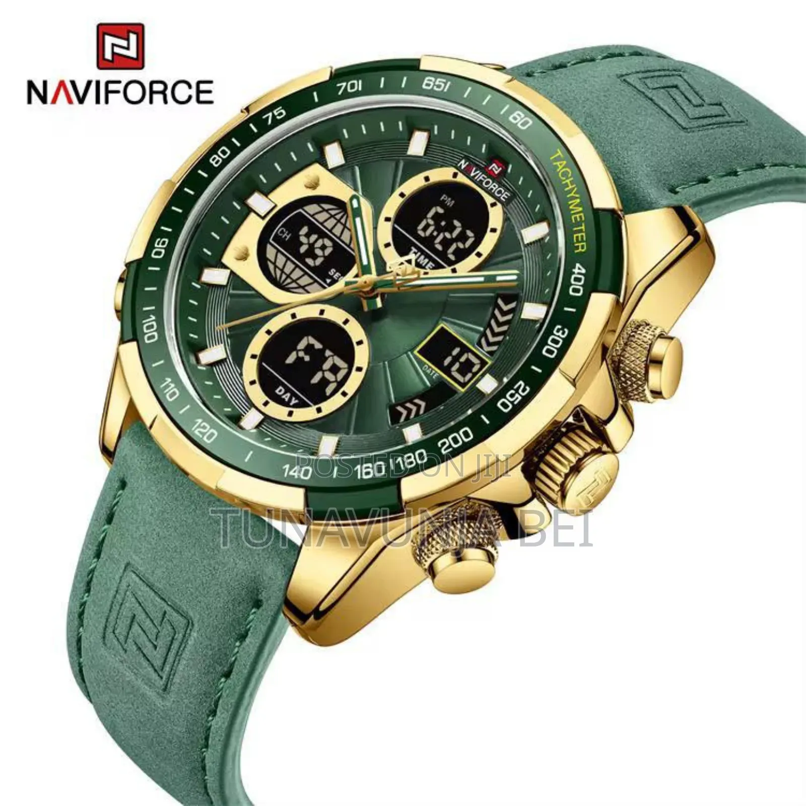 Leather Naviforce Watch