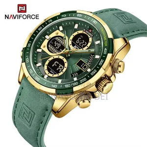 Leather Naviforce Watch