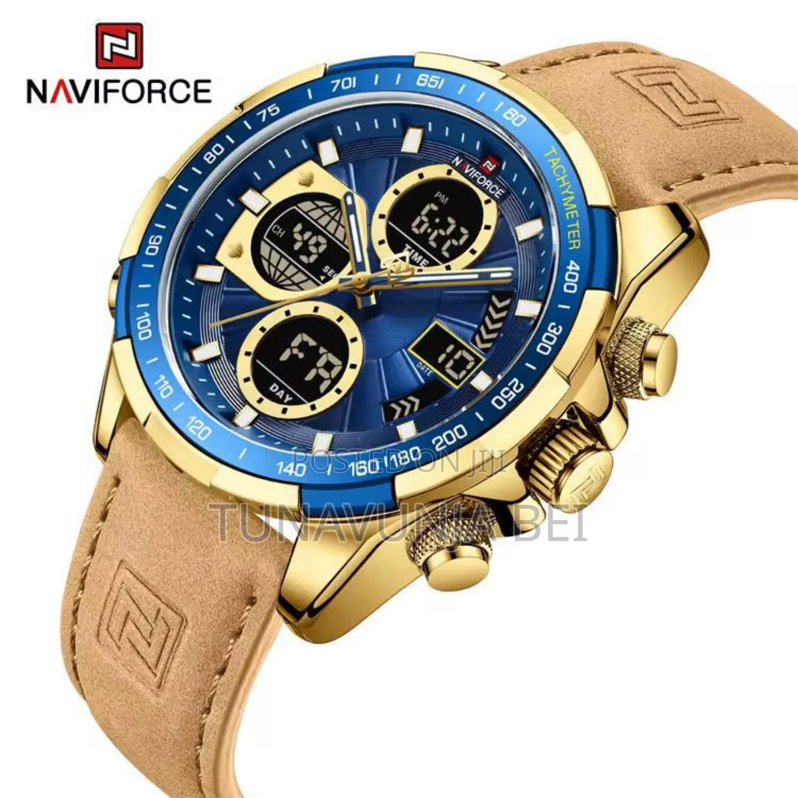 Leather Naviforce Watch