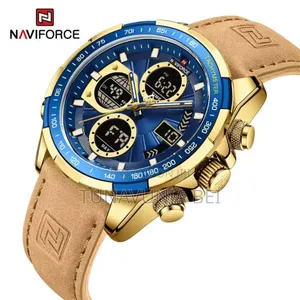 Leather Naviforce Watch