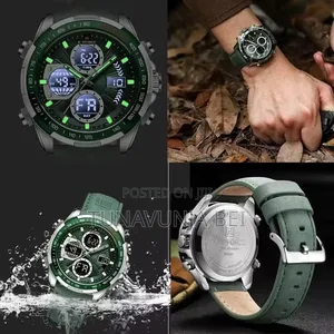 Leather Naviforce Watch