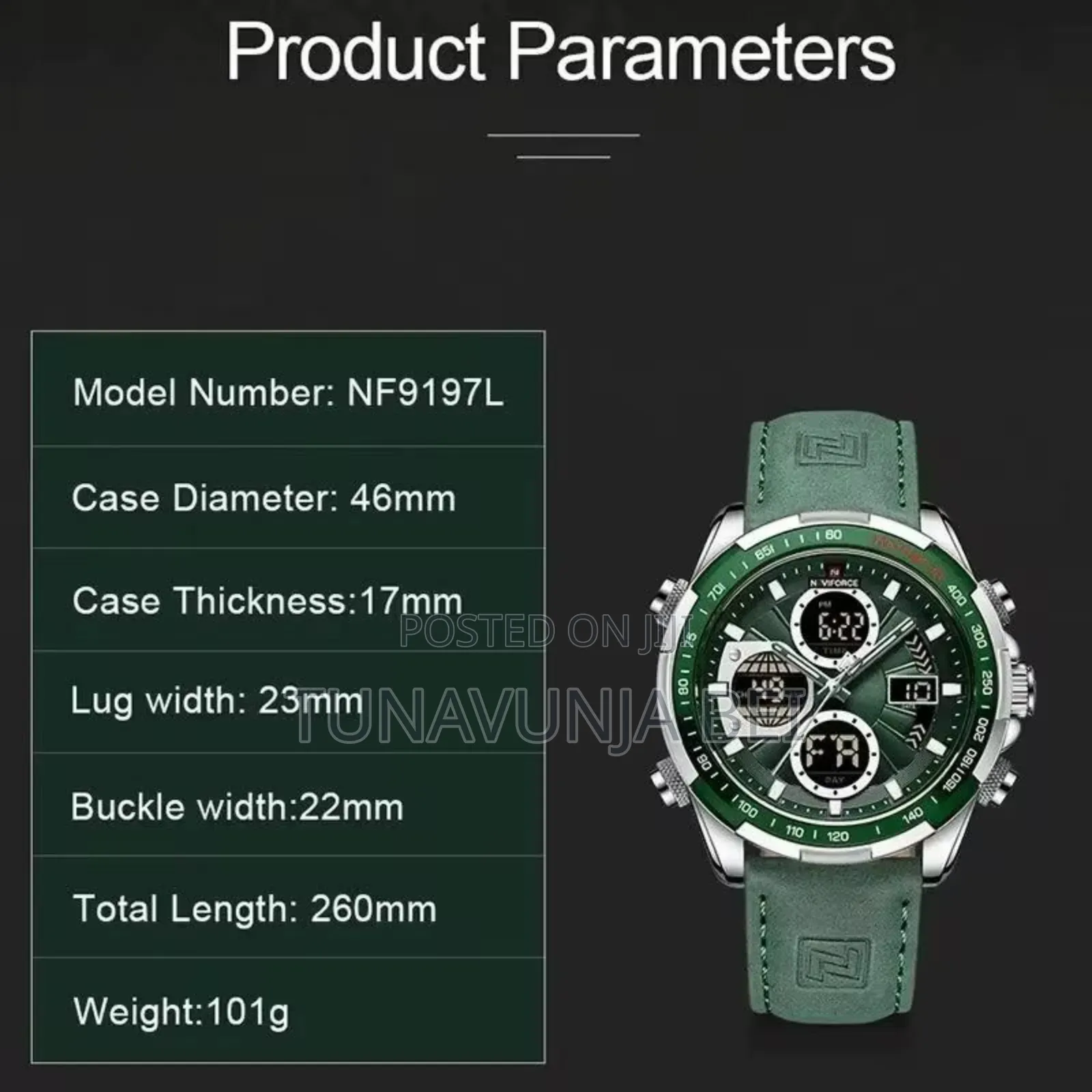 Leather Naviforce Watch
