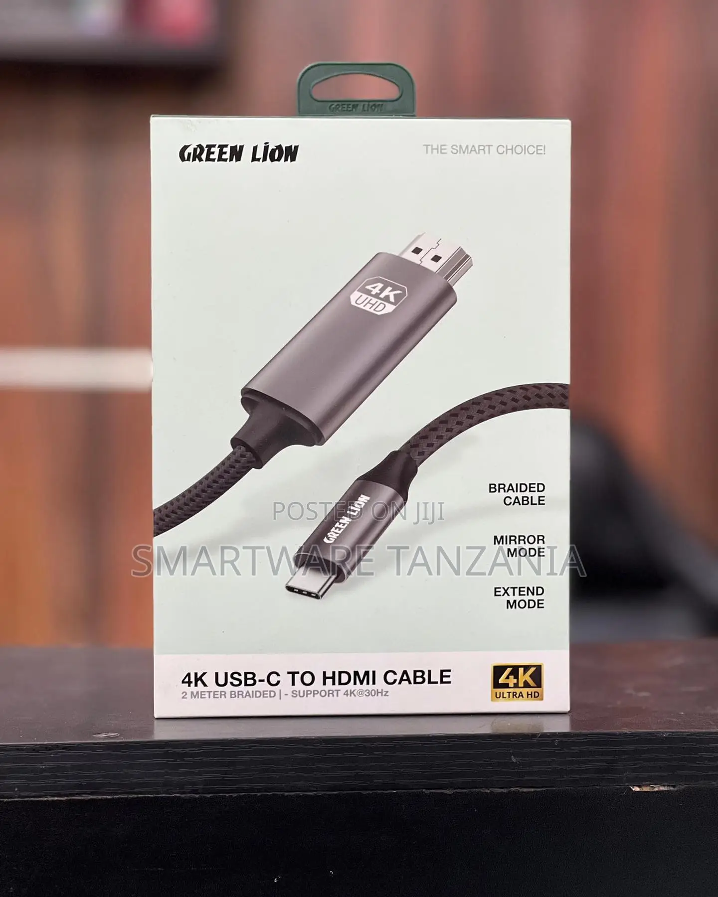 Green Lion Usb-C to Hdmi Braided Cable 2m for High-Res Displays