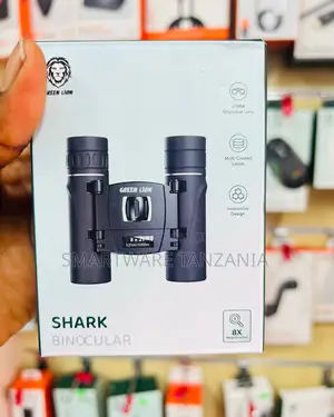 Green Lion Shark 8x21 Compact Binoculars With Multi-Coated Lenses