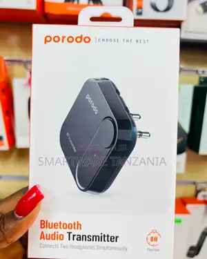 Porodo Bluetooth Audio Transmitter 8h Playtime Dual Headphone Connect