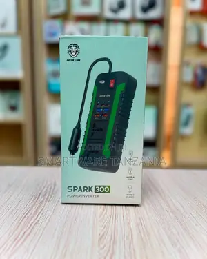 Green Lion Spark 300 Power Inverter 2 Ac Socket 4 Usb-a 1 Type-C Pd