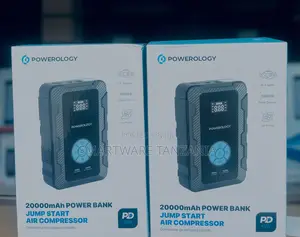 Powerology 20000mah Jump Starter - 3000a Peak Air Compressor