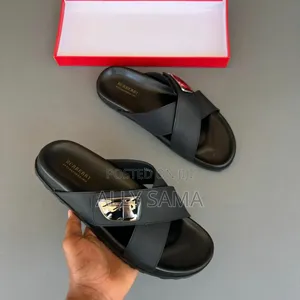 Men's Sandals Black  Material Leather More Brand