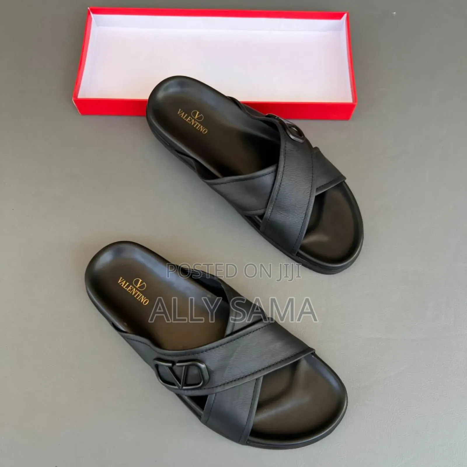 Men's Sandals Black  Material Leather More Brand