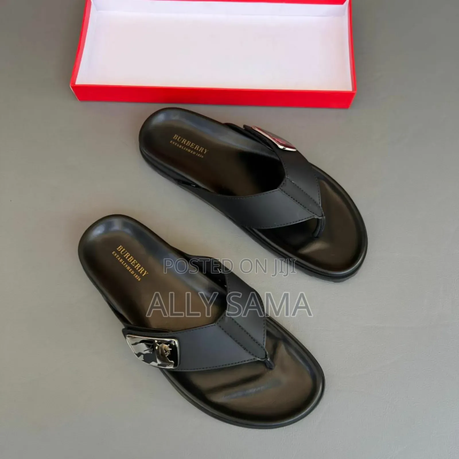 Men's Sandals Black  Material Leather More Brand