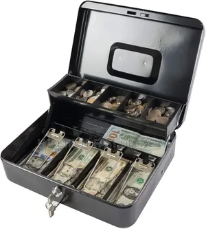 Cash Box With Money Tray, Cashier Drawer Box, Safety Locker