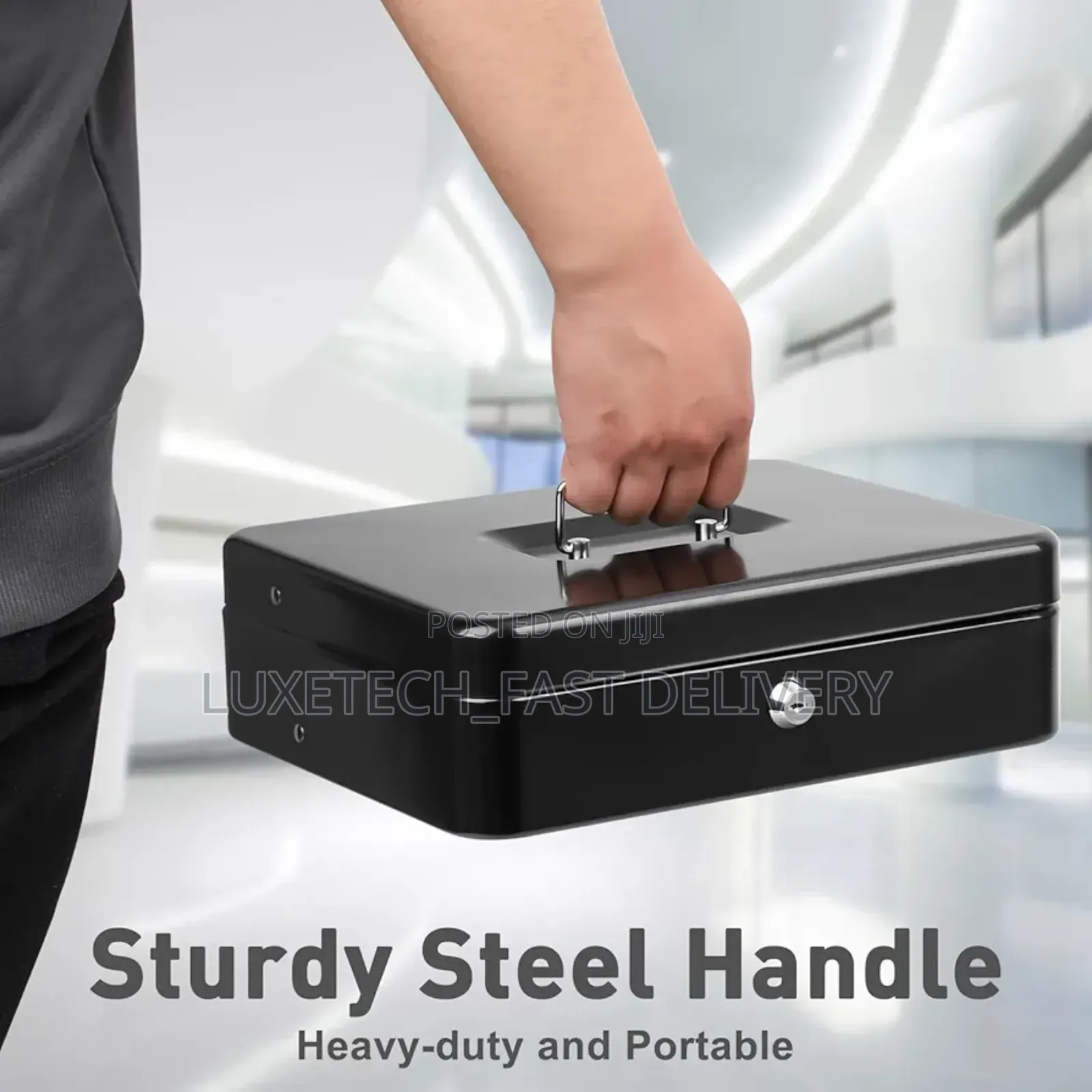 Cash Box With Money Tray, Cashier Drawer Box, Safety Locker