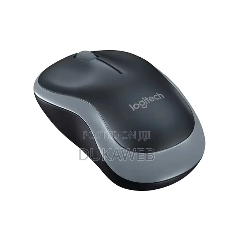 Logitech M185 Wireless Mouse (Gray/Red/Blue) – Brand New