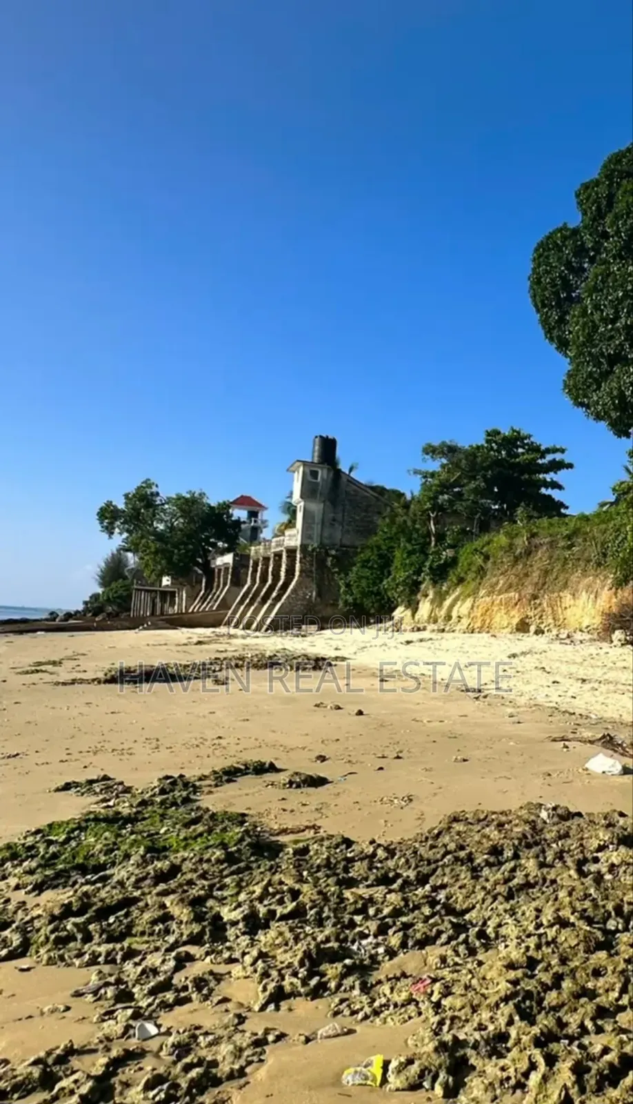 A Sunset Beach Cliff Plot for Sale at Zanzibar