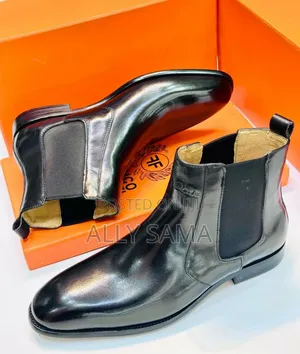 Mens Trravolta Clark's Material Pure Leather Full Black