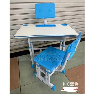 Height-Adjustable Children's Study Table and Chair Set