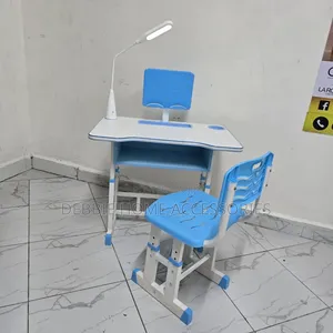 Kids' Adjustable Desk and Chair Set.+Light (3-15years)