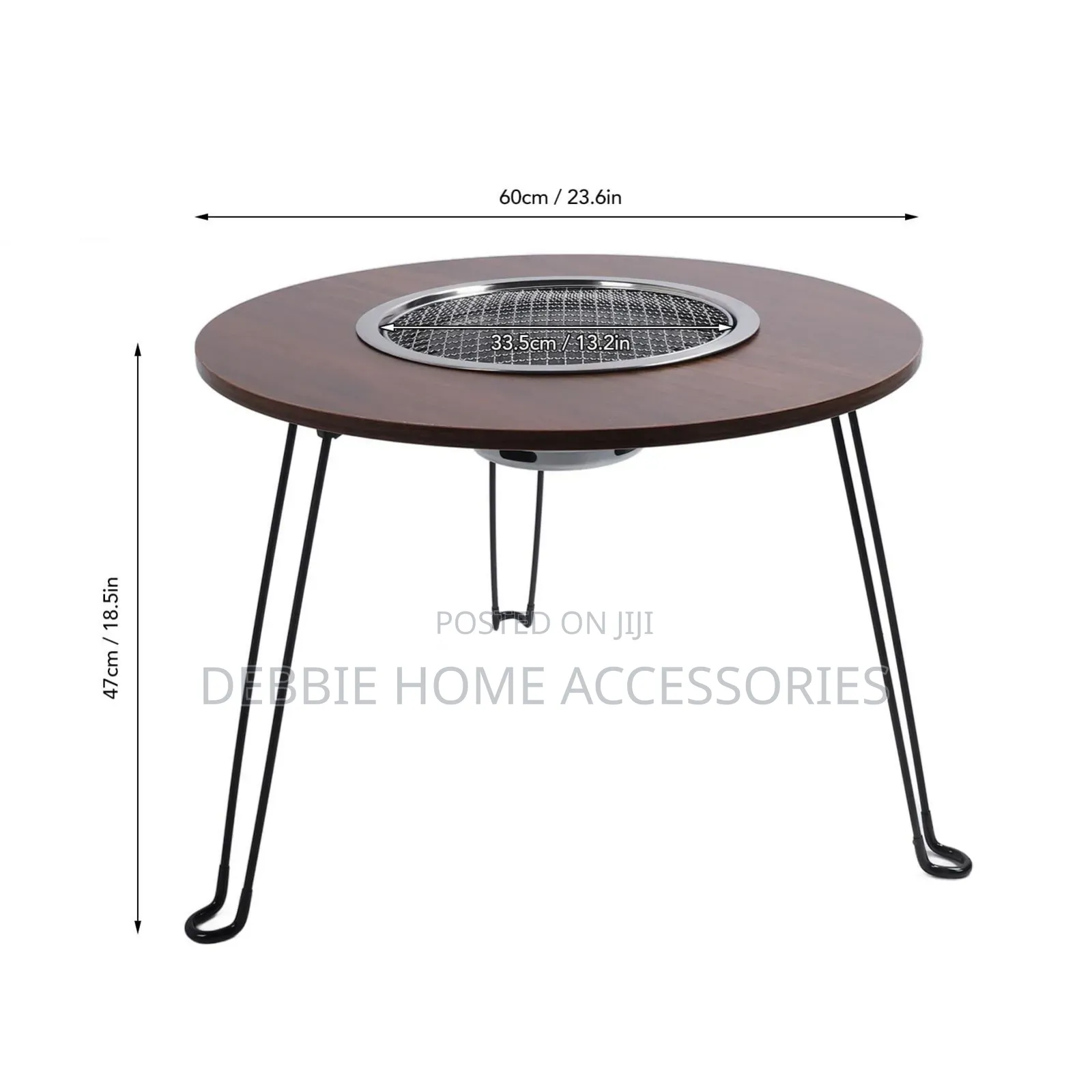 A Portable, Multifunctional Charcoal Barbecue Grill Table.