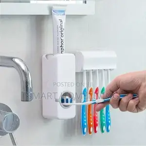 Toothbush Holder and Toothpaste Dispenser