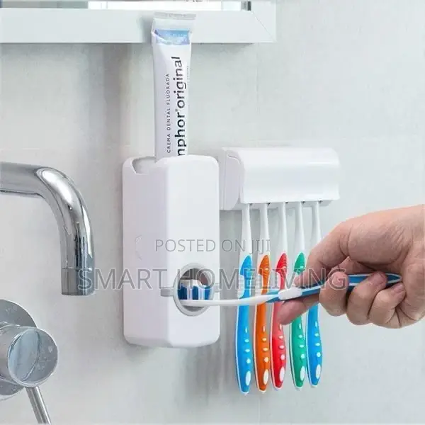 Toothbush Holder and Toothpaste Dispenser