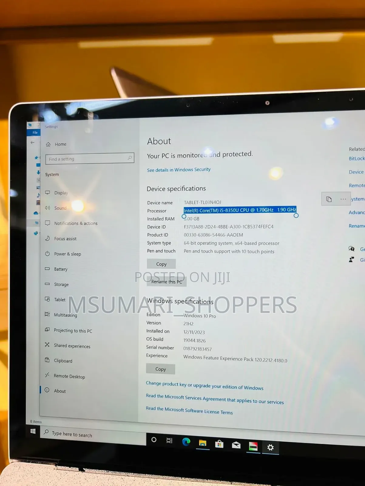Laptop Microsoft Surface Laptop 2 8GB Intel Core I5 SSD 256GB
