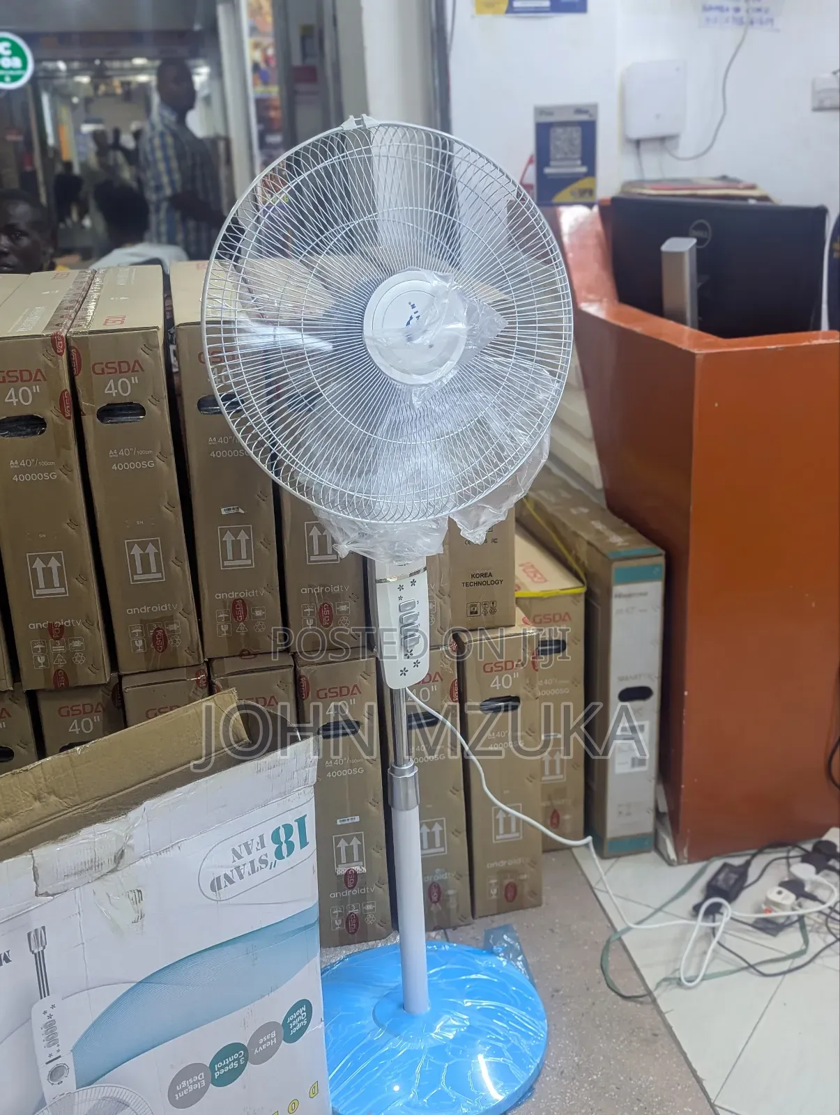 Dolphin Standing Fan With Remote