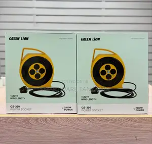 Green Lion Gs-350 Power Socket - 15m Cable Reel, 2200w Capacity