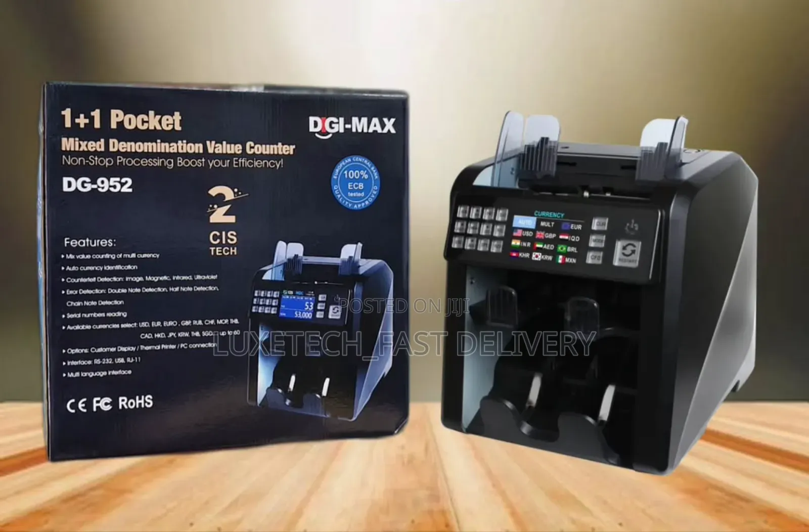 Digi-Max Dg-952 Bill Counter Machine - Double Tray