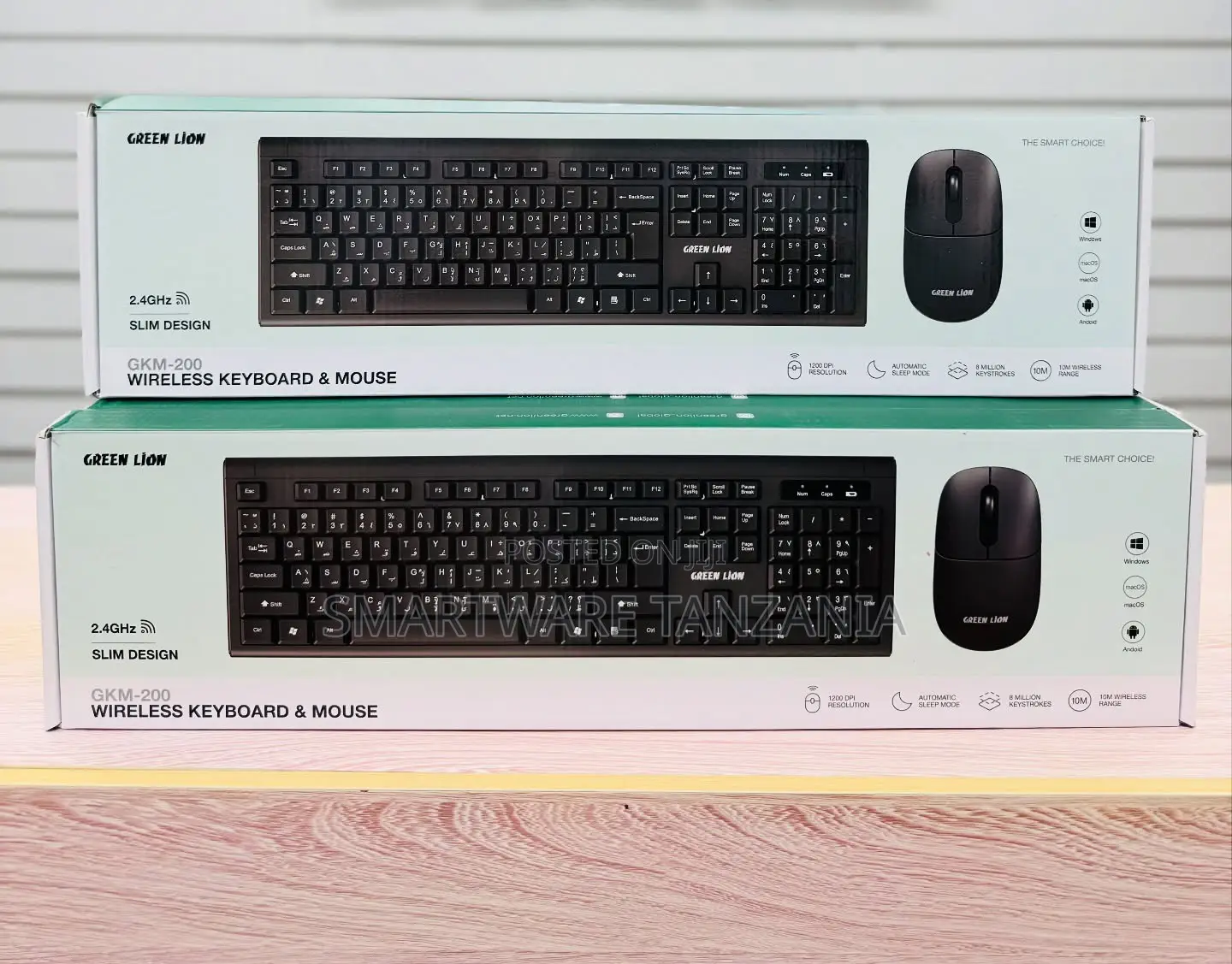 Green Lion Gkm-200 Wireless Keyboard Mouse Combo - 2.4ghz Set