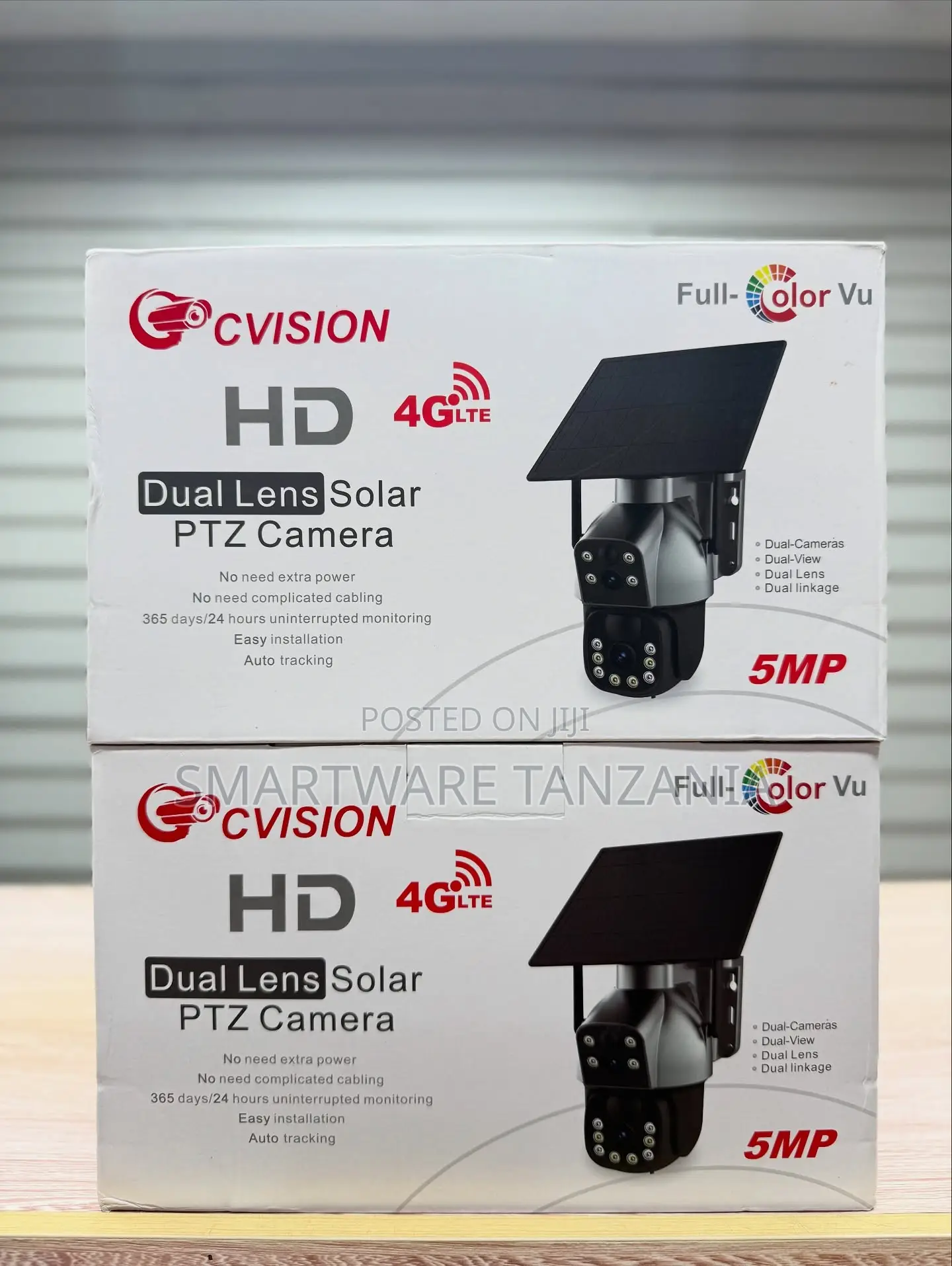 Cvision 5mp Solar Ptz Camera 4g Lte Dual Lens Auto Tracking Hd